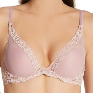 Natori Feathers underwire contour bra in antique tint, sz 30DD